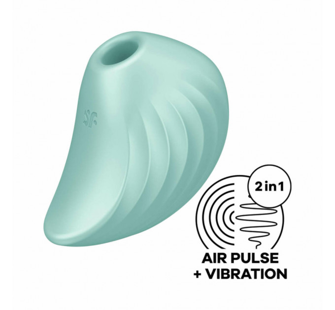 Вакуумный клиторальный стимулятор с вибрацией Satisfyer Pearl Diver mint