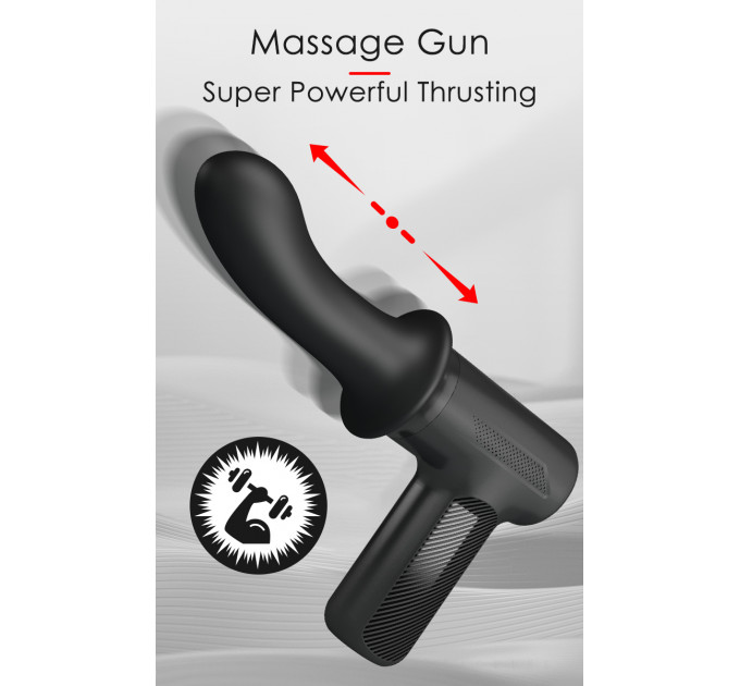 Вибромассажер пистолет Dj Doctor Massage Gun черный, 12.1 х 3.8 см