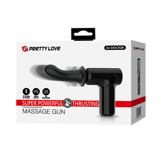 Вибромассажер пистолет Dj Doctor Massage Gun черный, 12.1 х 3.8 см