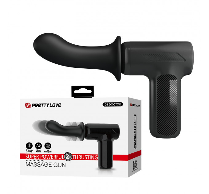 Вибромассажер пистолет Dj Doctor Massage Gun черный, 12.1 х 3.8 см