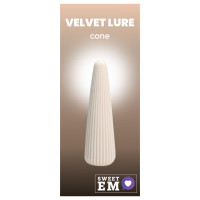 Вибратор-конус рельефный Sweet Em, 10 режимов, бежевый, 12.8 х 3.8 см