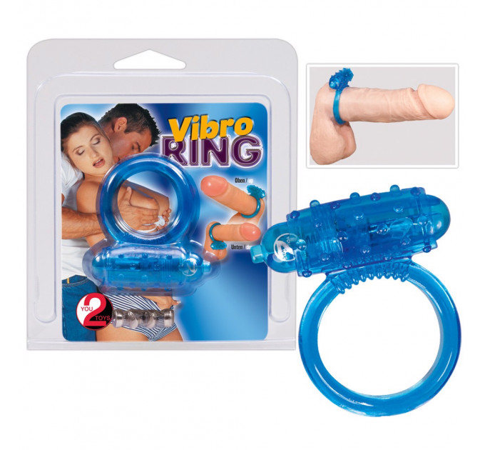 Віброкільце силіконове You2Toys Vibro Ring синє