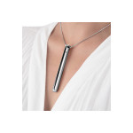 Вибропуля на цепочке Le Wand NECKLACE VIBE, металлическая, серебряная