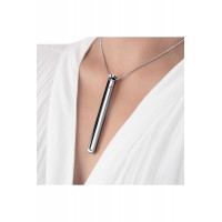 Вибропуля на цепочке Le Wand NECKLACE VIBE, металлическая, серебряная