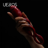 Импульсный вибратор с эффектом пульсации UPKO UEROS для трехмерной стимуляции, красный