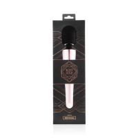 Вибратор-микрофон Rosy Gold, силиконовый, розово-черный, 30 см