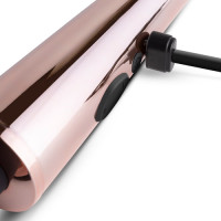 Вібратор-мікрофон Rosy Gold, силіконовий, рожево-чорний, 30 см