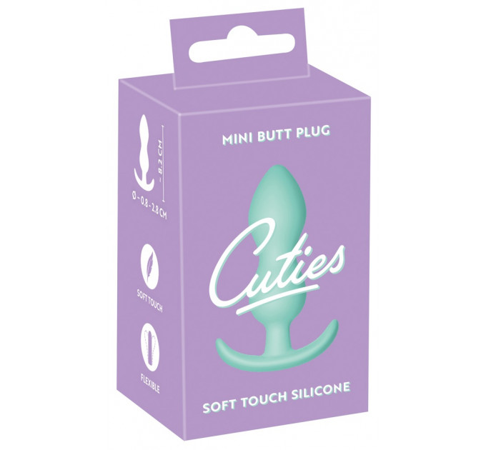 Анальная пробка Cuties Plugs, зеленая