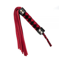 F61416 батіг із замші ромб FLOGGER BLACK / RED