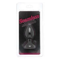 Анальная пробка Black Silicone Dark Pink, S