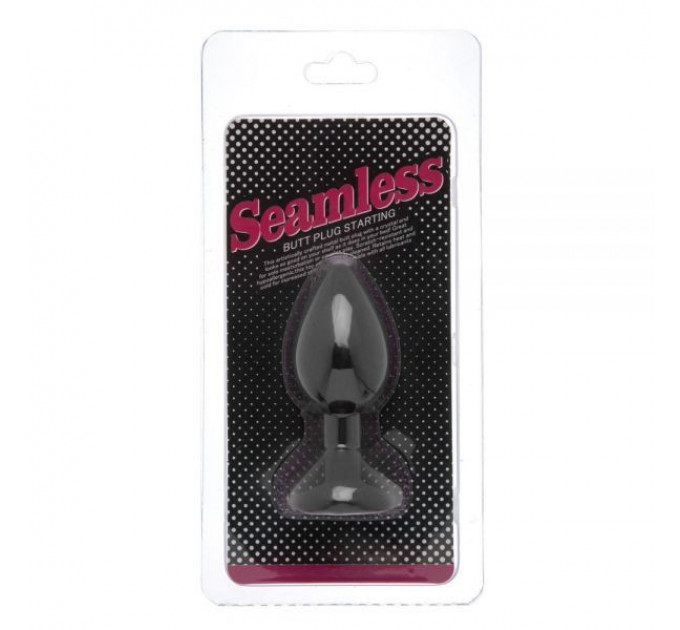 Анальная пробка Black Silicone Dark Pink, S