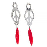 Зажимы на соски ,,клевер,, Lucky Bay Nipple play с красными перышками