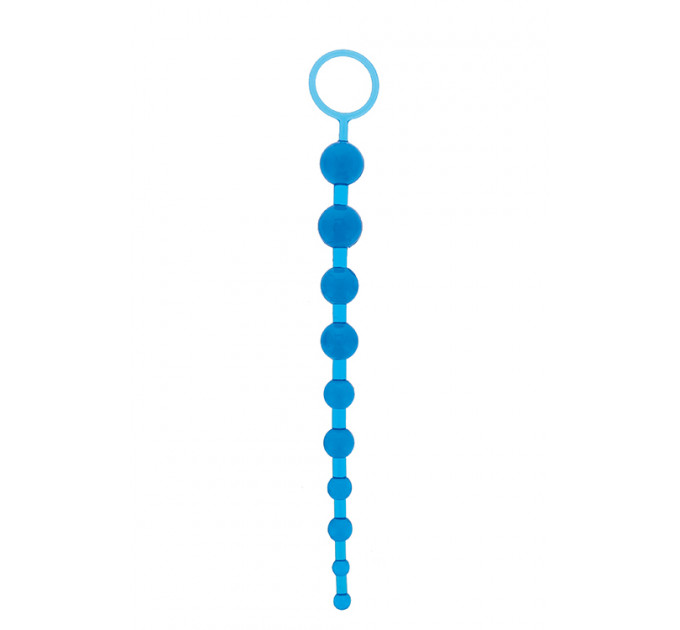 Анальная цепочка Oriental Jelly Butt Beads 10.5, BLUE