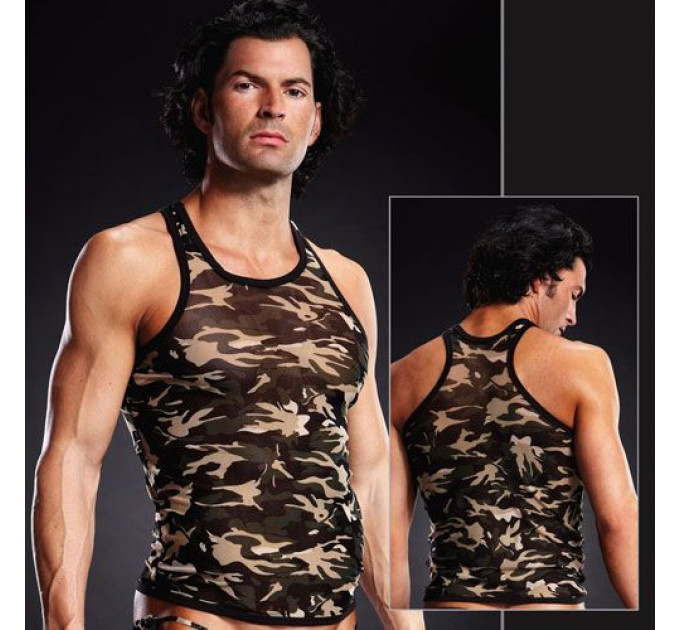 Майка мужская в стиле милитари Blue Line Pro-Mesh Racerback Tank Camouflage хаки, L/XL