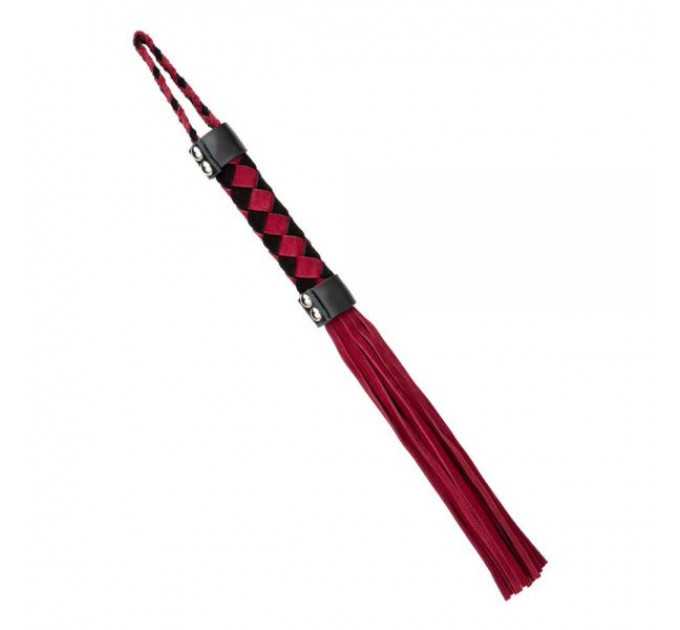F61416 батіг із замші ромб FLOGGER BLACK / RED