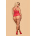 Боди Obsessive 838-TED-3 teddy opencrotch red XXL
