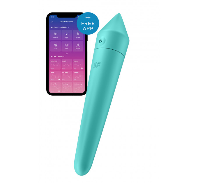 Потужна віброкуля з функцією керування зі смартфона Satisfyer Ultra Power Bullet 8, бірюзовий