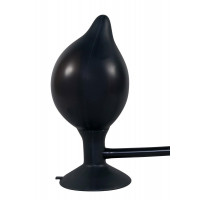 Анальная пробка на присоске с накачкой You2Toys True Black черная, 15 см х 4-10 см