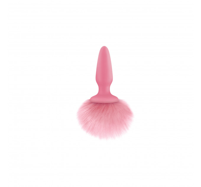 Анальна пробка з м'яким пухнастим хвостом кролика рожева BUNNY TAILS PINK