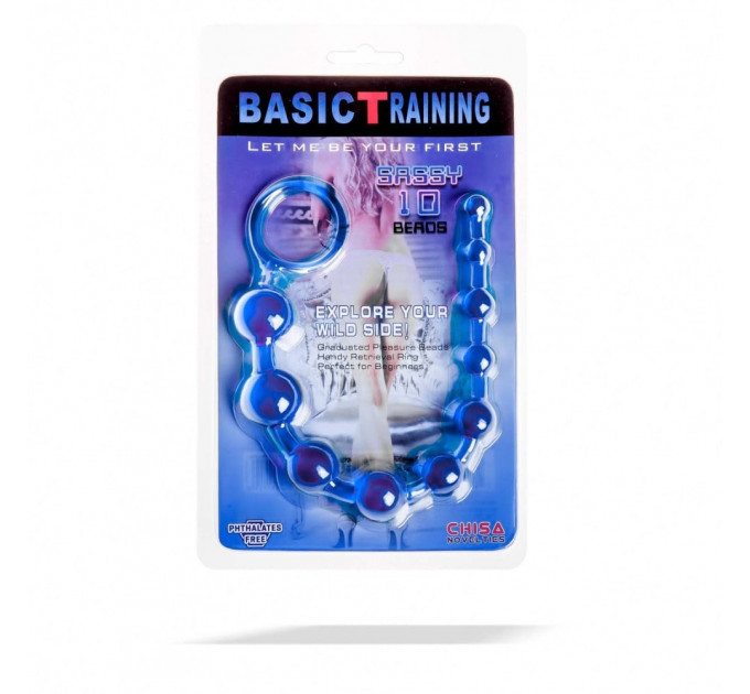 Анальная цепочка Chisa Basic Training Sassy, голубой