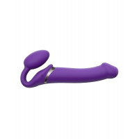 Безремневый страпон с вибрацией, Strap On Me-Strapless Vibrating, фиолетовый, 19 х 3.7 см