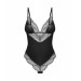 Боди Obsessive Lobellis кружевное, черное, XS-S