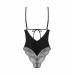 Боди Obsessive Lobellis кружевное, черное, XS-S