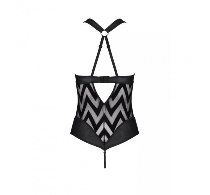 Боди с графическим узором HIMA BODY black S/M - Passion