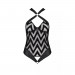 Боди с графическим узором HIMA BODY black S/M - Passion