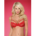 Кружевной бюстье Obsessive 829-BRA-3 красный, S/M