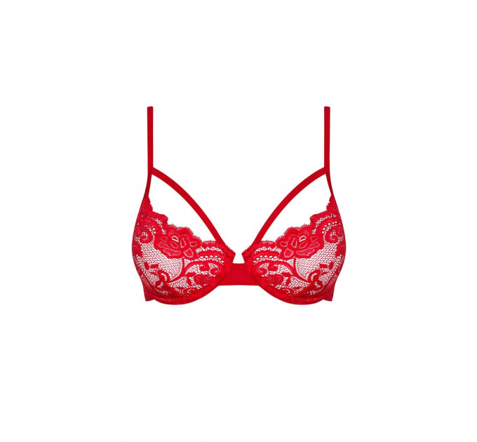 Кружевной бюстье Obsessive 829-BRA-3 красный, S/M