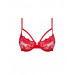 Кружевной бюстье Obsessive 829-BRA-3 красный, S/M