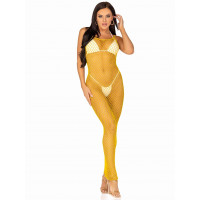 Довга сукня Leg Avenue у велику сітку, жовту, One size