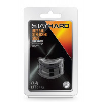 Эрекционная насадка Stay Hard Beef Ball Stretcher Snug черная, 3.8 см