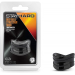 Ерекційна насадка Stay Hard Beef Ball Stretcher Snug чорна, 3.8 см