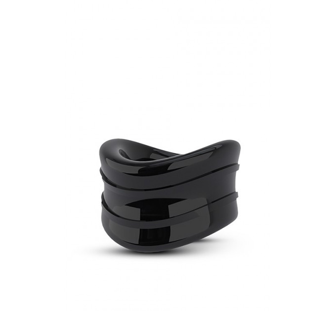 Эрекционная насадка Stay Hard Beef Ball Stretcher Snug черная, 3.8 см