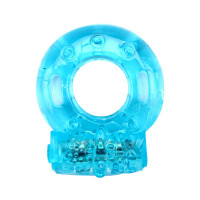 Ерекційне кільце з віброкулею Chisa, блакитне (ціна за 1шт.)