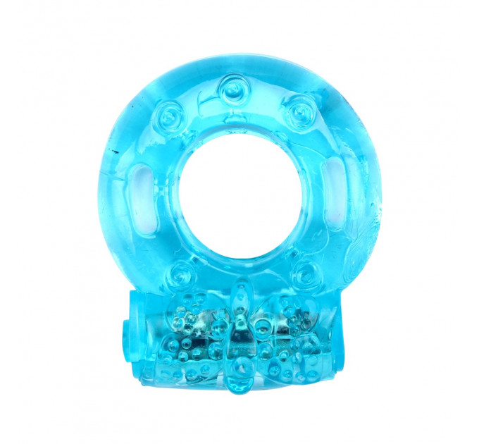 Ерекційне кільце з віброкулею Chisa, блакитне (ціна за 1шт.)