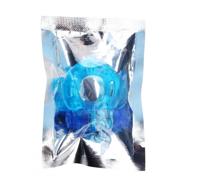 Ерекційне кільце з віброкулею Chisa, блакитне (ціна за 1шт.)