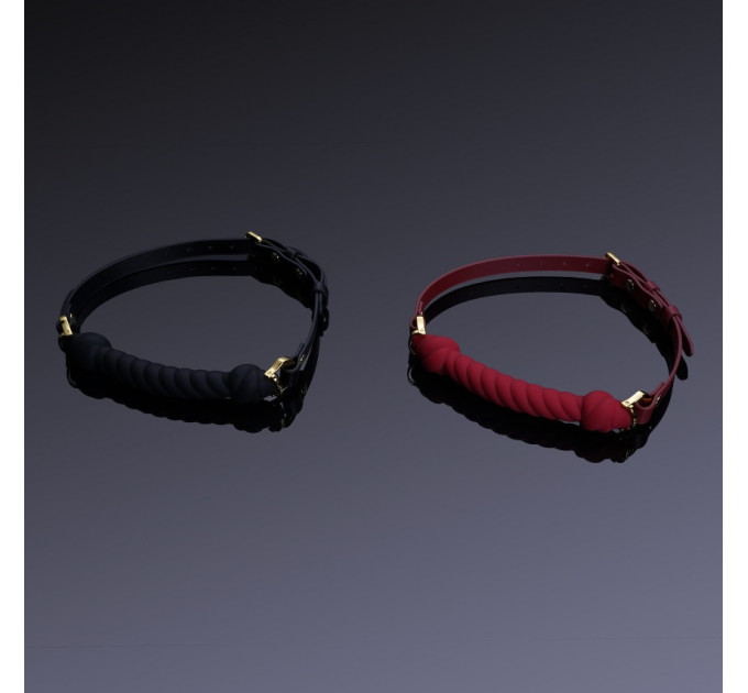 Кляп в форме жгута с узлами UPKO Desire for Mouth Bondage Collection, красный