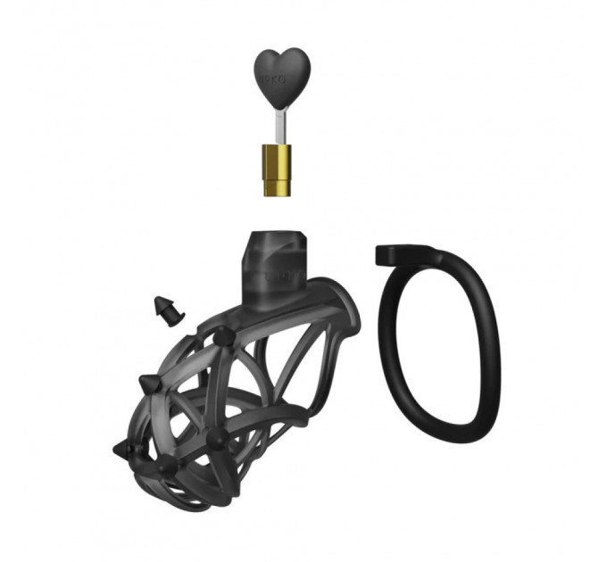 Ключик для пояса верности UPKO Caged Beast Male Chastity Device Kit в виде сердца, черный
