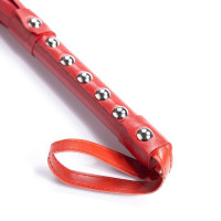 Червоний флогер з шипами DS Fetish Studded flogger red