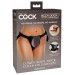 Крепление для страпона вакуумное Pipedream King Cock Elite Body Dock на ремнях, коричневое с черным