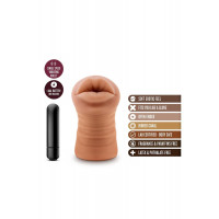 Мастурбатор реалістичний у вигляді рота Blush M For Men Isabella з віброкулею, мулатка