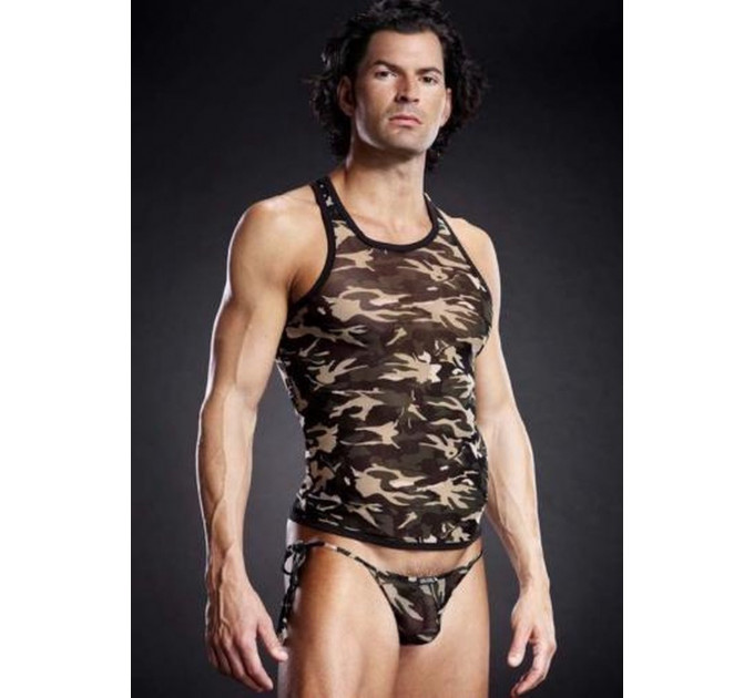 Майка мужская в стиле милитари Blue Line Pro-Mesh Racerback Tank Camouflage хаки, L/XL