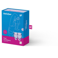Набір багаторазових менструальних чаш Satisfyer Feel Confident, медичний силікон, 15 мл та 20 мл