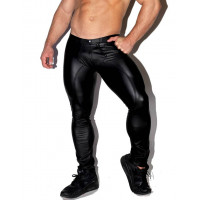 Мужские лосины виниловые Star Night с карманом, черные, S