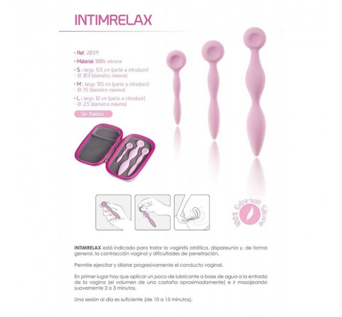 Набор вагинальных расширителей-тренажеров Femintimate Intimrelax розовые