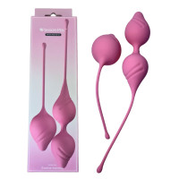Набір вагінальних кульок Passion Play для вправ Кегеля, подовжені, рожеві, 2 шт.