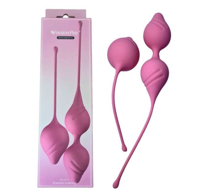 Набор вагинальных шариков Passion Play для упражнений Кегеля, удлинённые, розовые, 2 шт